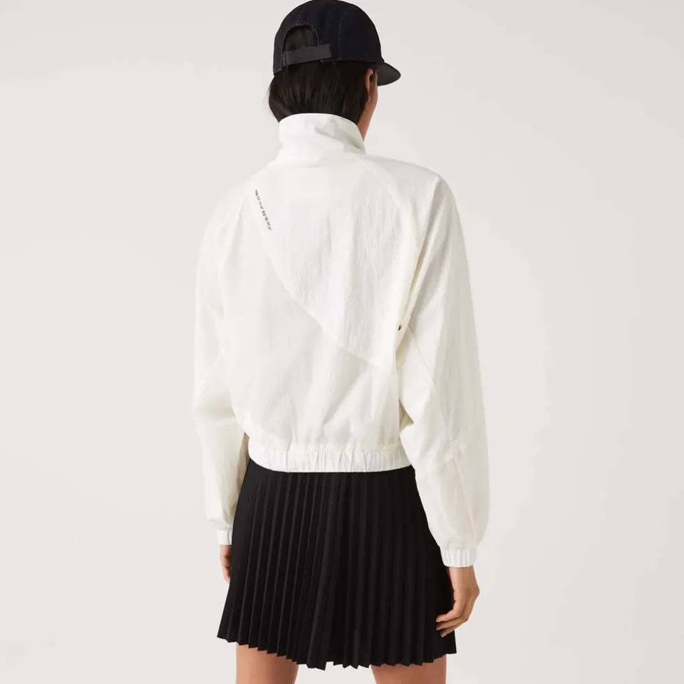 Lacoste Mesh Lined Nylon Jacket in Cream