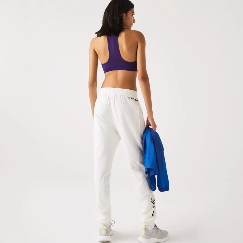 Lacoste Nautical Print Track Pants in Cream