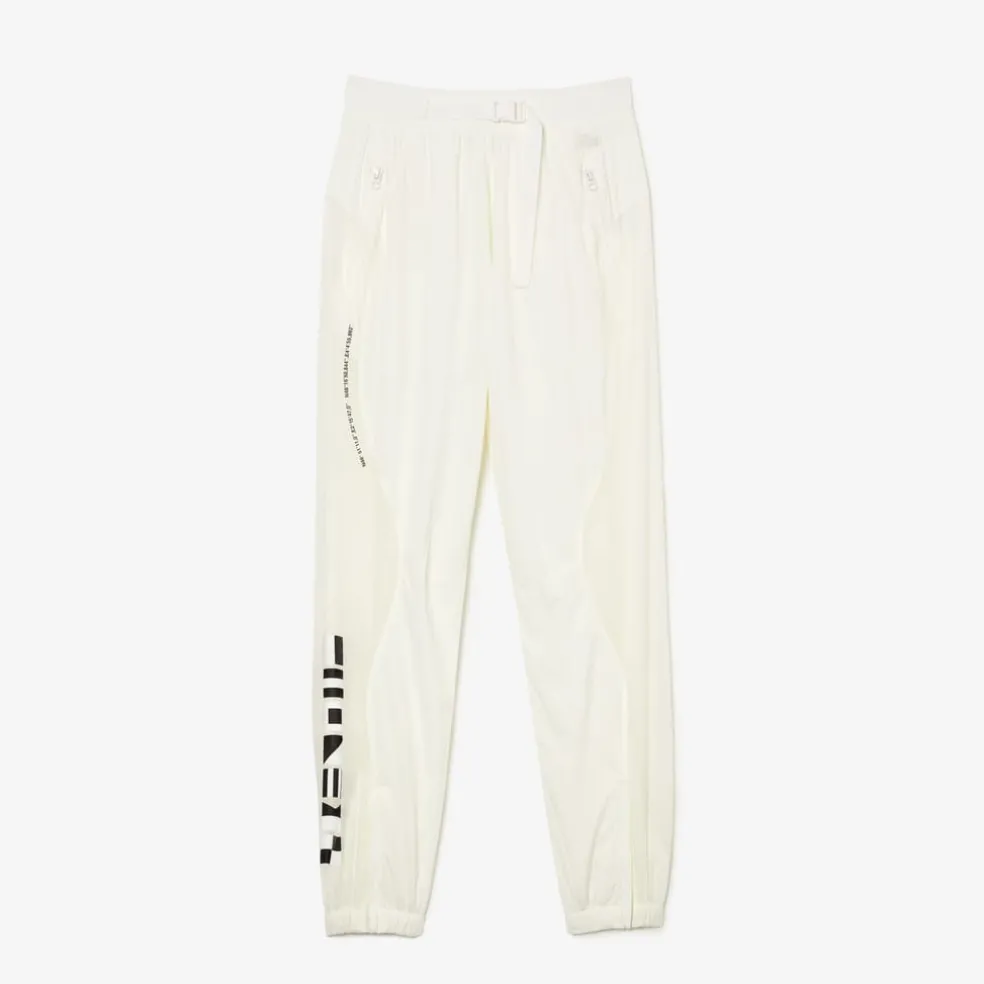Lacoste Nautical Print Track Pants in Cream