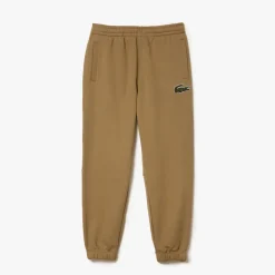 Lacoste Organic Cotton Fleece Sweatpants in Brown