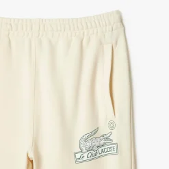 Lacoste Organic Cotton Track Pants in Cream