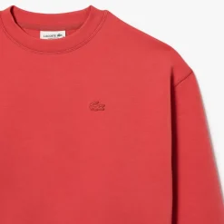 Lacoste Oversized Cotton Sweatshirt in Red
