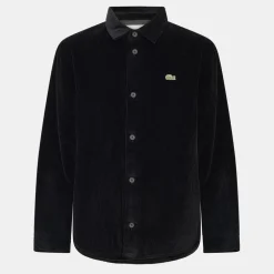 Lacoste Oxford Regular Fit Long Sleeve Shirt in Black