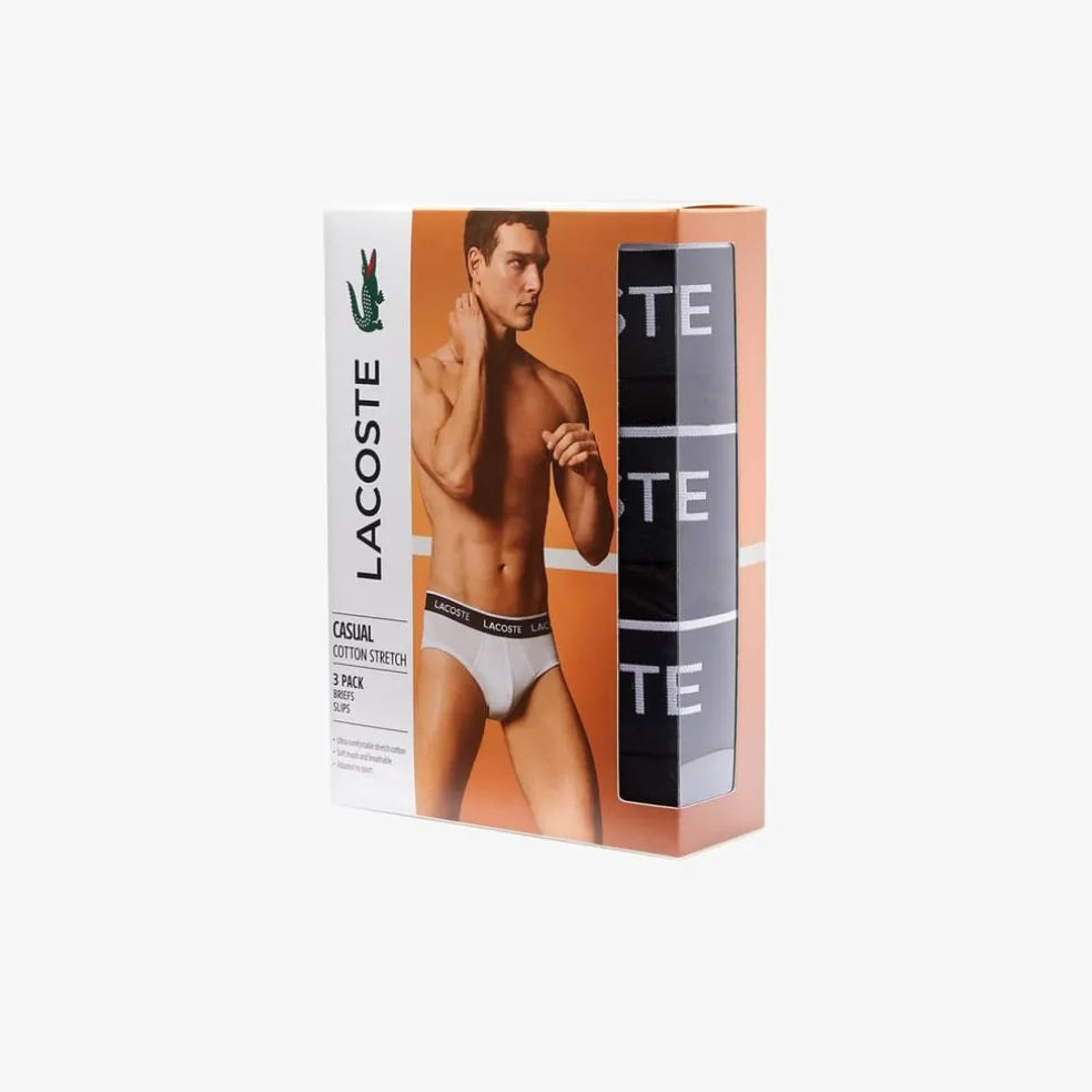 Lacoste Pack Briefs in Black