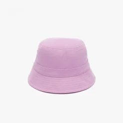 Lacoste Piqué Bucket Hat in Pink