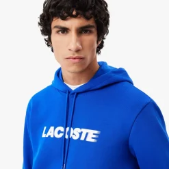 Lacoste Piqué Hoodie in Blue