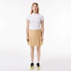 Lacoste Pleated Skirt in Beige