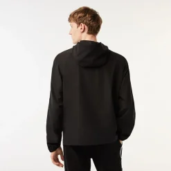 Lacoste Recycled Polyester Track Jacket in Black