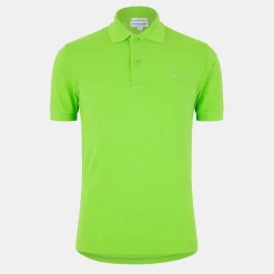 Lacoste Regular Fit Crocodile Print Polo Shirt in Green