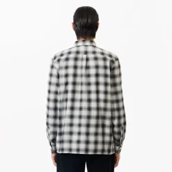 Lacoste Regular Fit Flannel Shirt in Black-White