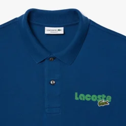 Lacoste Regular Fit L.12.12 Washed Effect Polo Shirt in Blue