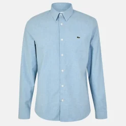 Lacoste Regular Fit Long Sleeve Shirt in Blue