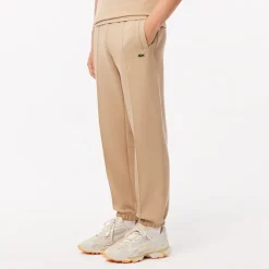 Lacoste Regular Fit Piqué Sweatpants in Beige