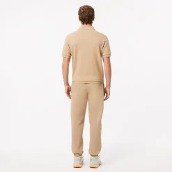 Lacoste Regular Fit Piqué Sweatpants in Beige