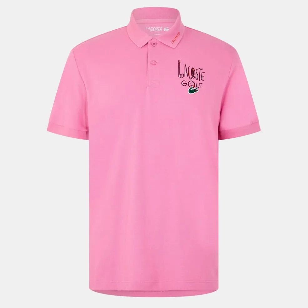 Lacoste Regular Fit Short Sleeve Polo Shirt in Pink