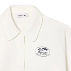 Lacoste Relaxed Fit Long Sleeve Sweatshirt in Cream