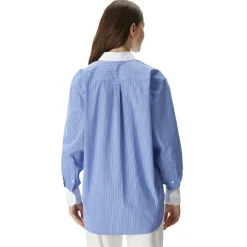 Lacoste Relaxed Fit Long Sleeve Shirt in Blue