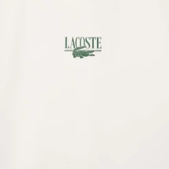 Lacoste Relaxed-Fit Fleece Hoodie in Cream