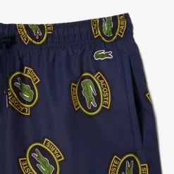 Lacoste Short Printed Swim Trunks in Multi colour