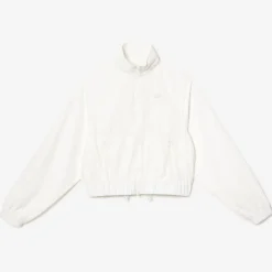 Lacoste Short Zip-Up Jacket in White
