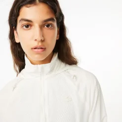 Lacoste Short Zip-Up Jacket in White