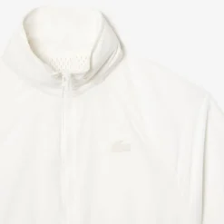 Lacoste Short Zip-Up Jacket in White