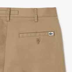 Lacoste Skinny Fit Stretch Cotton Chinos in Brown