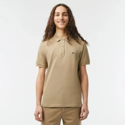 Lacoste Slim Fit L.12.12 Piqué Polo Shirt in Brown