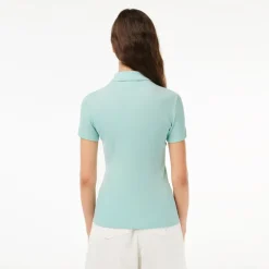 Lacoste Slim Fit L.12.D Ribbed Polo Shirt in Mint