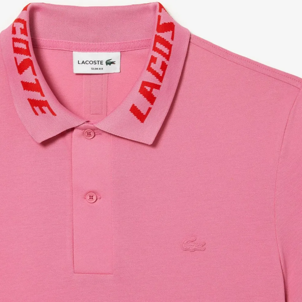 Lacoste Slim Fit Movement Polo Shirt in Pink