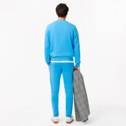 Lacoste Slim Fit Organic Cotton Joggers in Blue