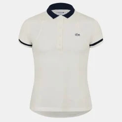 Lacoste Slim Fit Short Sleeve Polo Shirt in Cream