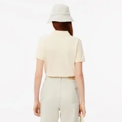 Lacoste Slim Fit Washed Effect Petit Piqué Polo Shirt in White