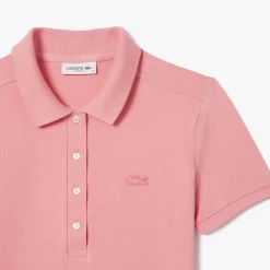Lacoste Slim-Fit Stretch Mini Piqué Polo Shirt in Pink