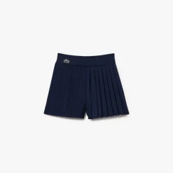 Lacoste Sport Pleated Lined Tennis Shorts in Blue