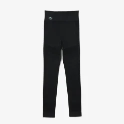 Lacoste Sport Seamless Absorbent Sport Leggings in Black