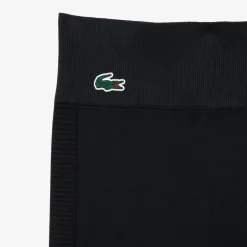 Lacoste Sport Seamless Absorbent Sport Leggings in Black