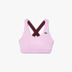 Lacoste Sport Sport Breathable Stretch Bralette in Pink