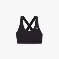Lacoste Sport Sport Breathable Stretch Bralette in Black