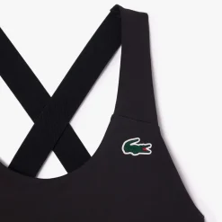 Lacoste Sport Sport Breathable Stretch Bralette in Black