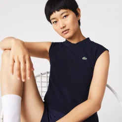 Lacoste Sport Sport Organic Cotton Golf Polo Shirt in Navy