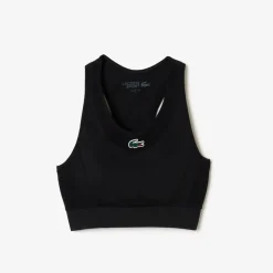 Lacoste Sport Stretch Removable Padded Bralette in Black