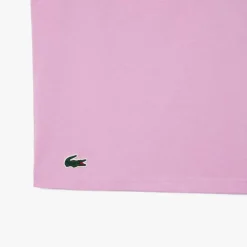 Lacoste Sport Ultra Dry Cotton Sport Crop Top in Pink