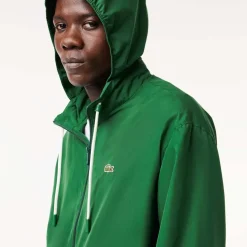 Lacoste Sportsuit Jacket with Removeable Hood in Green