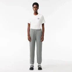 Lacoste Straight Leg Embroidered Sweatpants in Grey