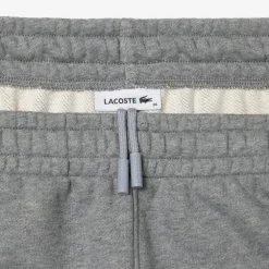 Lacoste Straight Leg Embroidered Sweatpants in Grey