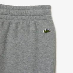Lacoste Straight Leg Embroidered Sweatpants in Grey