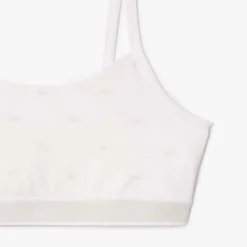 Lacoste Stretch Cotton Bralette in White