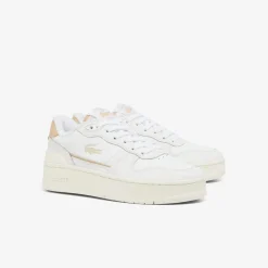 Lacoste T-Clip Platform Leather Trainers in White