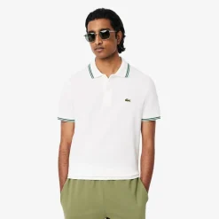 Lacoste Tipped Regular Fit Polo Shirt in White